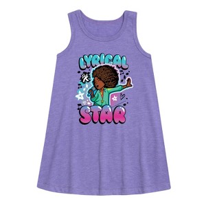 Girls' - Karma's World - Lyrical Star Airbrush Style Graphic Sleeveless Aline Dress - 1 of 3