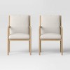 Esters Wood Arm Dining Chair Cream/Natural Wood - Threshold™ - 2 of 4