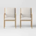Esters Wood Arm Dining Chair Cream/Natural Wood - Threshold™