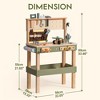 ROBOTIME Play Food and Toy Kitchens, Construction Workshop Set with Tool Accessories, Creative Learning Toy for Toddlers, Green, 22.05"*15.35"*33.46" - 4 of 4
