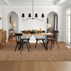 Modern Machine Washable Abstract Area Rug Non Slip Non Shedding Soft Striped Floor Cover Low Pile Foldable Accent Indoor Rug for Living Room Bedroom - 2 of 4