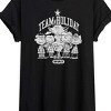Women's - Peanuts - Snoopy and Friends Team Holiday Spirit Christmas Oversized Graphic T-Shirt - 2 of 4