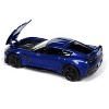 2019 Chevrolet Corvette Z06 Elkhart Lake Blue Metallic "Sports Cars" Series 1/64 Diecast Model Car by Auto World - 3 of 4