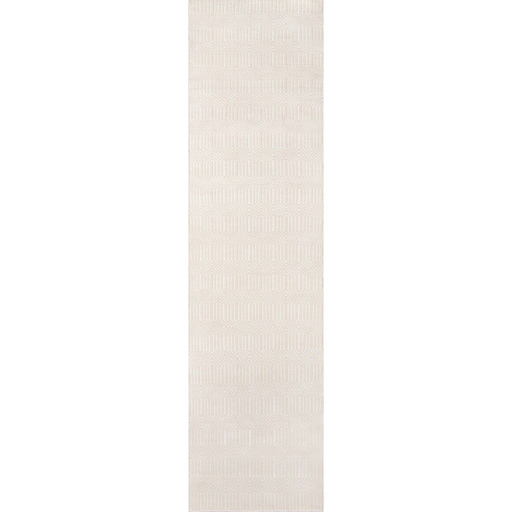 2'3inx8' Runner Newton Holden Hand Woven Recycled Plastic Indoor/Outdoor Rug Beige - Erin Gates by Momeni