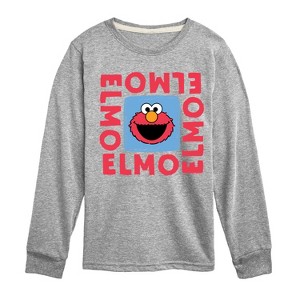 Boys' - Sesame Street - Elmo Square -Toddler and Youth Long Sleeve T-Shirt Long Sleeve Graphic T-Shirt - 1 of 3