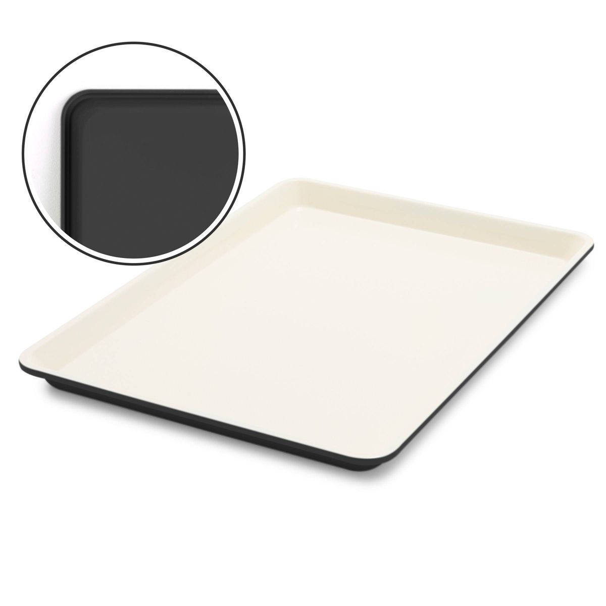 GreenPan 18"x13" Nonstick Ceramic Cookie Sheet Black: Carbon Steel, Dishwasher-Safe, PFOA-