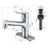 Kumasinova Bathroom Faucet 1 Hole with Pull-Out Sprayer,Bathroom Sink Faucet with Pop-Up Drain,Stainless Steel Vanity Faucet for Bathroom Sink - 2 of 4