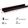 Kiera Grace (Set of 4) 23"x4" Wall Shelves Espresso: MDF Ledge Design, No Assembly, Includes Mounting Hardware - 4 of 4