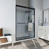ONWITH 46 in. - 48 in. W x 72 in. H Sliding Framed Shower Door in Matte Black with Clear Glass - 3 of 4