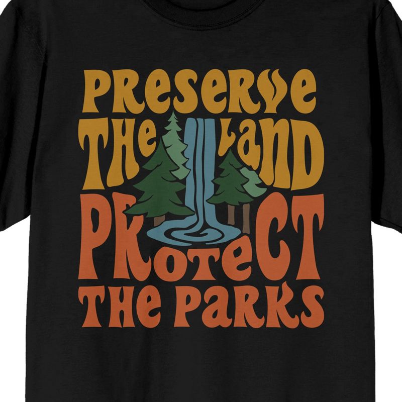 Elevation 7573 "Preserve The Land, Protect The Parks" Men's Black Short Sleeve Crew Neck Tee, 2 of 4