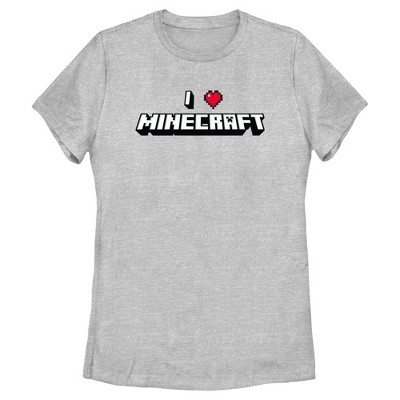Women's Minecraft I Heart Minecraft T-Shirt