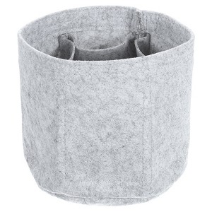 Unique Bargains Felt Makeup Bags and Organizers Multiple Compartments Round Purse Insert - 1 of 4