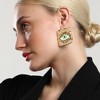 SOHI Women's California Gold The Dented Evil Eye Drop Earrings - 4 of 4