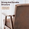 Accent Chair, Living Room Chairs with Solid Wood Frame, Mid Century Modern Chair Ergonomic Backrest for Bedroom, Reading Room - 4 of 4