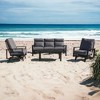 Courtyard Casual Santorini 4 pc Sofa Motion Seating Group  Includes:  One Sofa, Two Motion Club Chairs and One Coffee Table - 2 of 2