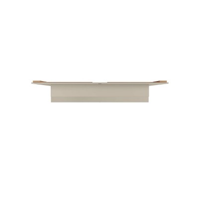 Astor Off White Modern Floating Entertainment Center with Sliding Shelf