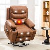Power Lift Recliner Chair,Oversized Electric Glider Single Sofa for Elderly with Heat and Massage, Home Theater Seat with 2 Cup Holders - 4 of 4
