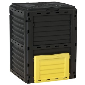 Aghana Digitals 120 Gallon BPA-Free Brown Compost Bin with 80 Vents, 2 Sliding Doors, Fast Fertile - 1 of 4