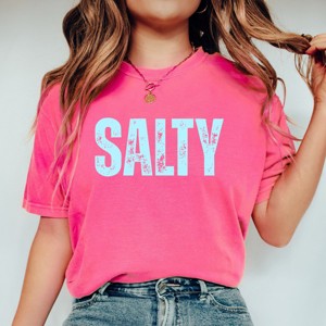 Simply Sage Market Salty Block Distressed Garment Dyed Tee - 1 of 4