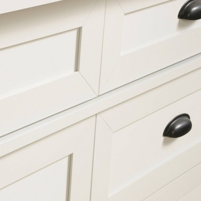Soft White Countrified Horizontal Dresser with Extra Deep Storage