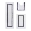 Hotel 3 PC Bath Rug 100% Premium Cotton Tufted Weave Two Tone Reversible Bathroom Rug, Super Soft Absorbent, Machine Washable Bath Mat - 2 of 4