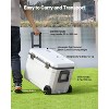 Mojgar Portable Cooler 45 QT Insulated Wheeled Cooler 64 Can Capacity with Cup Holder - 3 of 4