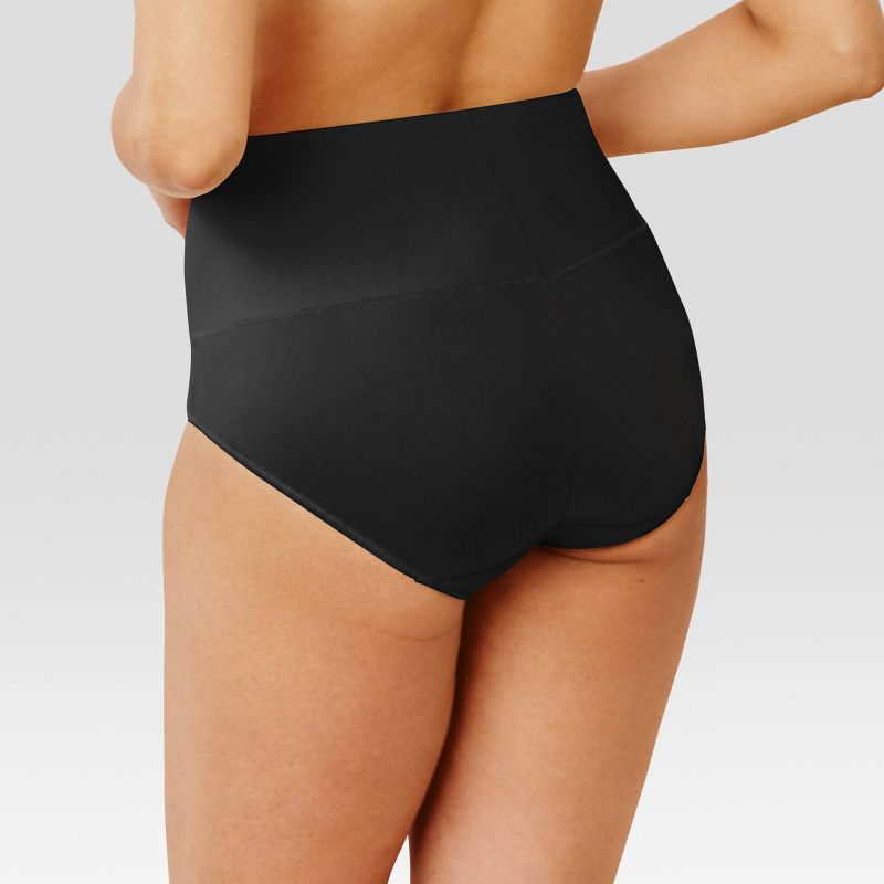 Maidenform Self Expressions Women&#39;s Tame Your Tummy Tailored Brief SE0051 - Black M, 4 of 5