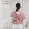 Comfy Cubs Baby Wrap Carrier - Soft and Stretchy Cotton Blend Baby Sling, Hands-Free Infant Carrier - Adjustable One Size Fits All - 3 of 4