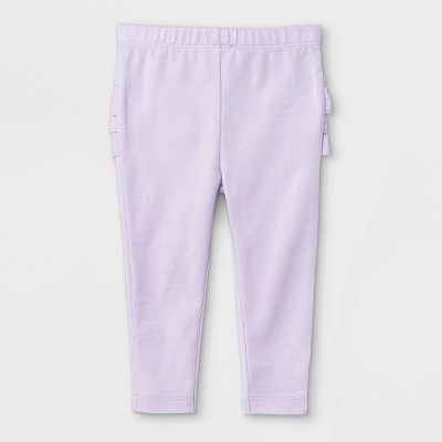Image of Baby Girls' Ruffle Leggings - Cat & Jack™ Light Purple 6-9M