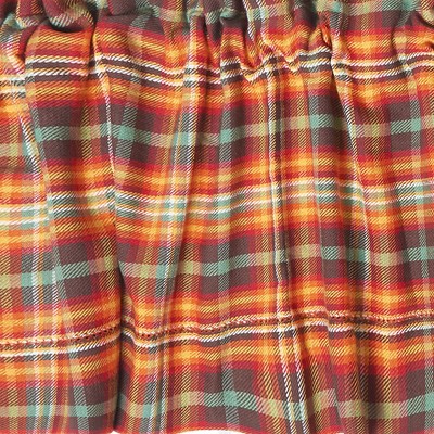 Randall Plaid Cotton Brown and Green 72" Valance