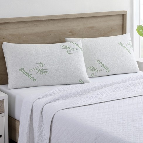 Bamboozzz Bed Pillow - Soft Adjustable Cross Cut Shredded Memory