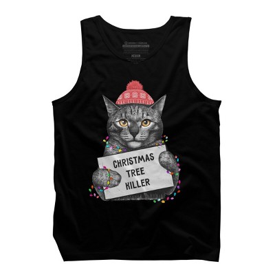 Men's Design By Humans Christmas tree killer By kodamorkovkart Tank Top