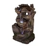 Alpine Corporation 40" 6 Tiered Resin Rainforest Waterfall Fountain With LED Lights -Brown: Weather-Resistant, Electric Powered - 4 of 4