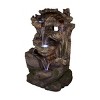 Alpine Corporation 40" 6-Tiered Rainforest Waterfall Fountain With LED Lights - Brown - image 4 of 4