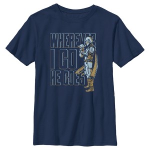 Boy's Star Wars The Mandalorian Father's Day Grogu and Mando T-Shirt - 1 of 4