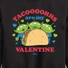Boys' - Toy Story - Tacos Are My Valentine Graphic Long Sleeve Fleece Sweatshirt - 2 of 4