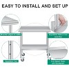 Stainless Steel Prep Table,with Backsplash,Adjustable Undershelf and 4 Caster Wheels,Commercial Heavy Duty Table with Adjustable Under Shelf - 4 of 4