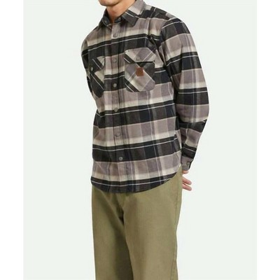 Men's Builders Bowery Stretch Water Resistant Long Sleeve Flannel - Brixton