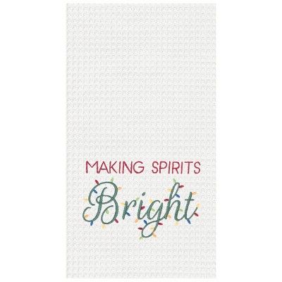 C&F Home Making Spirits Bright Waffle Weave Kitchen Towel