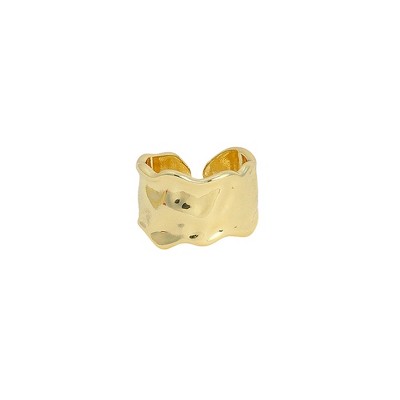 SOHI Women's California Gold The Dented Pinky Ring