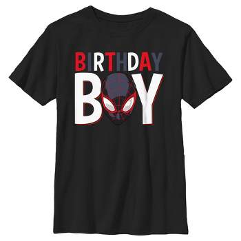 Boy's Marvel Birthday Boy Superhero Mask T-Shirt