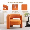 Mid Century Modern Accent Chair with Velvet Fabric,Barrel Armchair for Living Room,Upholstered Accent Sofa with Armrest - 3 of 4