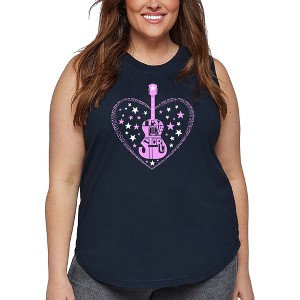 LA Pop Art It's A Love Story - Women's Word Art Tank Top - 1 of 4