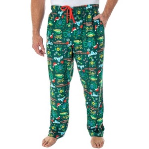 National Lampoon's Christmas Vacation Men's Allover Print Pajama Pants Green - 1 of 4