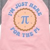 Girls' - Instant Message - Just Here For The Pi Shirt Tail Raglan Graphic T-shirt - 2 of 4