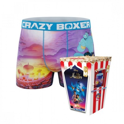 Mens Crazy Boxers Aladdin at Sunset Boxer Briefs in Popcorn Box