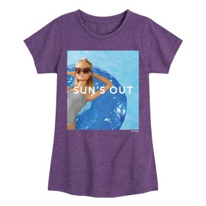 Girls' - Barbie - Sun's Out Fitted Short Sleeve Graphic T-Shirt - 1 of 3