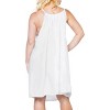 LA LEELA Women's Vacay Holiday Beach Summer Beachwear Sleeveless Casual Dress Spaghetti Strap Sleepwear Slip Chemise - 2 of 4