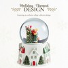Spode Christmas Village Snow Globe Featuring Santa & Kids - Musical Holiday Snow Globe Decoration with Glass Dome, Light-Up Resin Base - 3 of 4