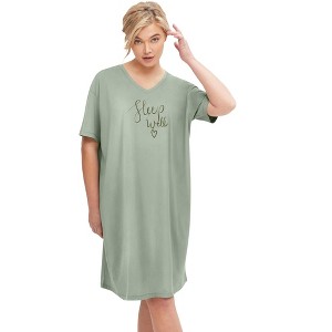 ellos V-Neck Sleep Shirt - 1 of 3